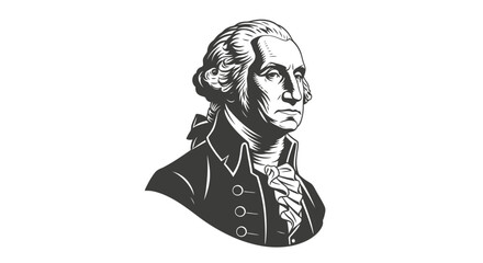 Naklejka premium Illustration of American founding father figure.