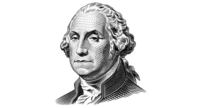 Portrait of American founding father George.