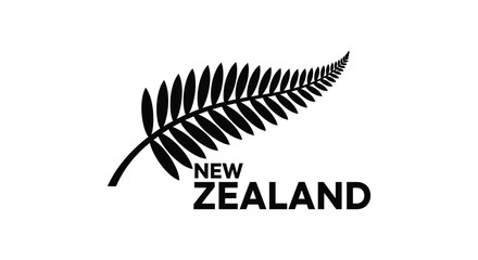 Black and white new zealand fern with text © KHADIJA AKTER