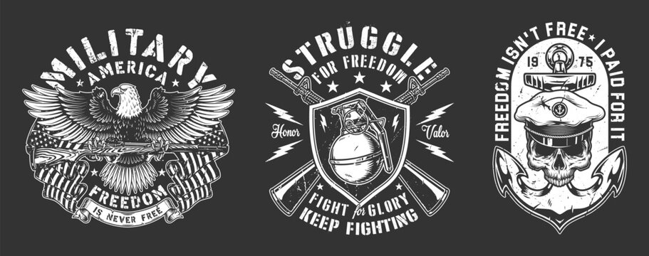 Military logos of pride
