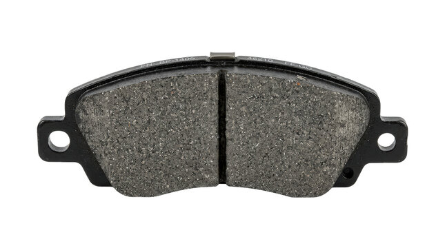 Brake pad car part closeup view.