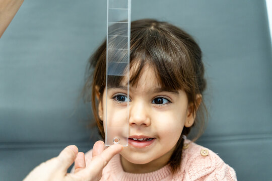 Girl During Vision Assessment