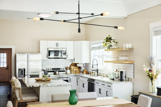 Open Layout Kitchen With Natural Light