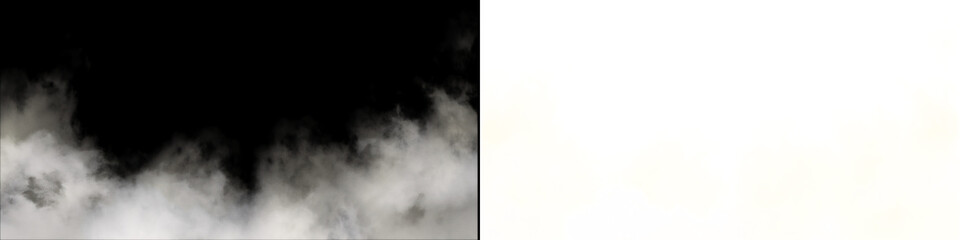 Fototapeta premium Soft white cloud formation isolated on transparent background ideal for digital photo manipulation and compositing.