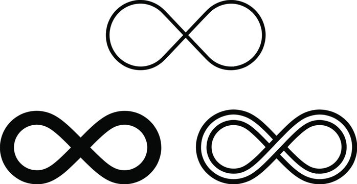 Infinity Symbols, Minimalist Loop Design Collection