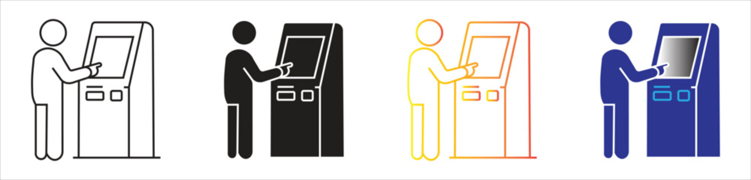Self Service Kiosk Icon vectors illustration