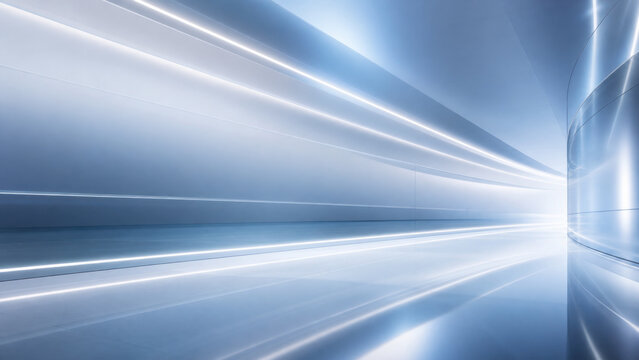 Fintech cybersecurity background with secure abstract light tunnel