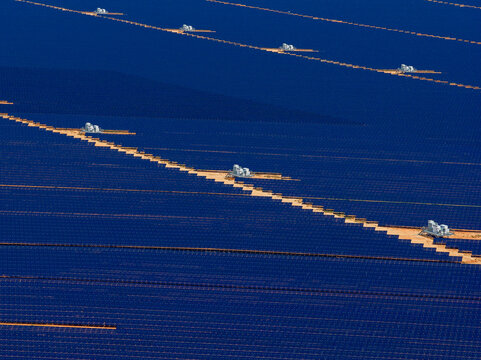 Solar Panels in the desert. Broken Hill. South Australia.
