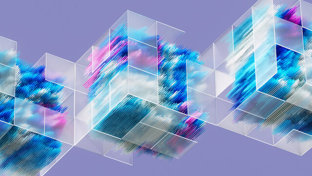 Abstract data flow through transparent modular structures