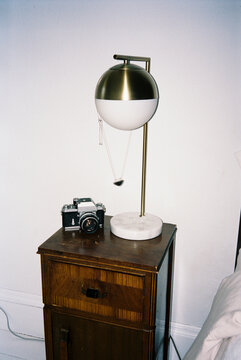 Film Camera still life on table 