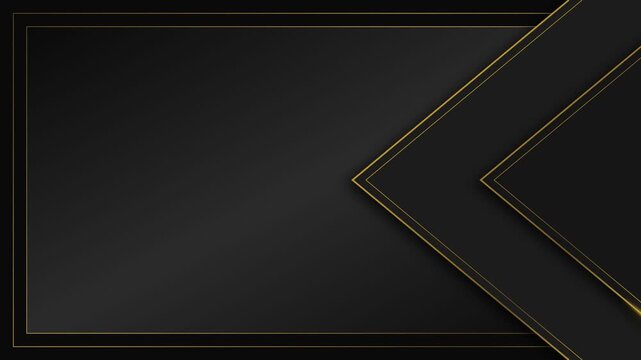 Luxury Onyx and Gold Chevron Geometric Animated Background Loop