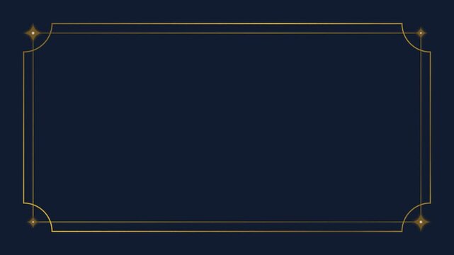 Luxury Navy and Gold Geometric Animated Background Loop