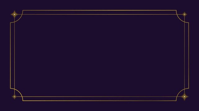 Luxury Purple and Gold Geometric Animated Background Loop