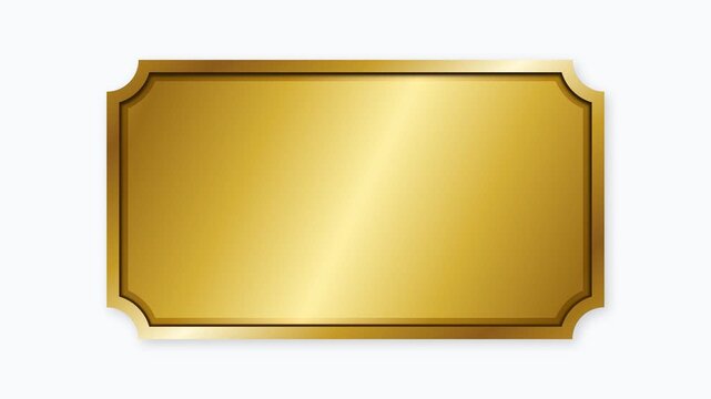 Luxury Golden Ticket Plaque Geometric Animated Background Loop