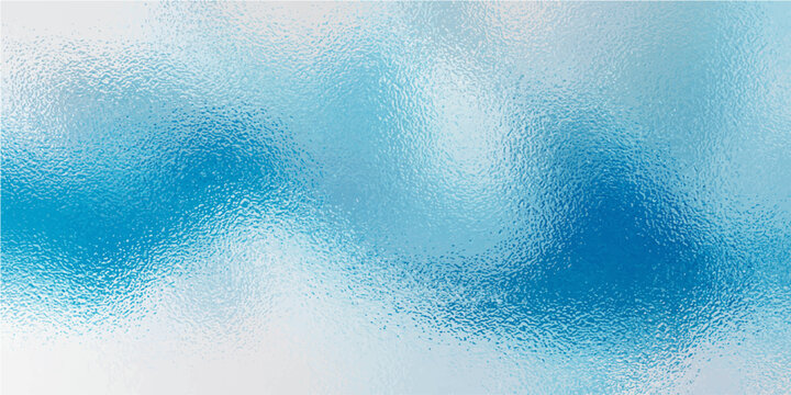 Abstract frosted glass texture with soft wavy patterns in cool blue and white hues, creating a serene and tranquil visual effect