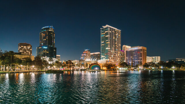 Orlando skyline at night