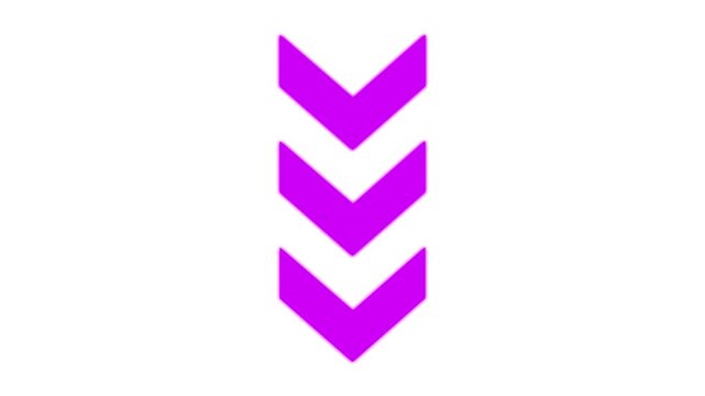 Modern downward chevron arrows stack minimal downward arrow, chevron scroll down banner, template, UI, UX, directional sign, 4k video.