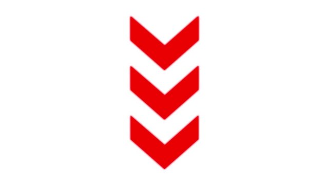 Modern downward chevron arrows stack minimal downward arrow, chevron scroll down banner, template, UI, UX, directional sign, 4k video.