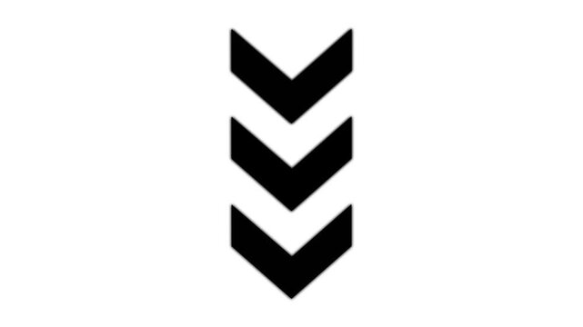 Modern downward chevron arrows stack minimal downward arrow, chevron scroll down banner, template, UI, UX, directional sign, 4k video.