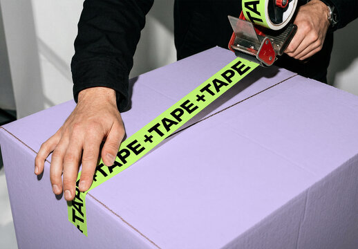 Packaging Tape Application Mockup