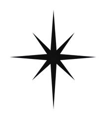 Fototapeta premium PNG Minimalist black eight-pointed star