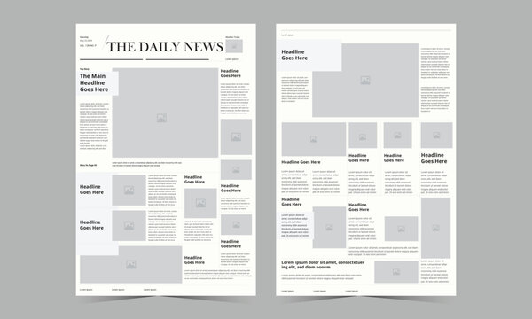 Professional modern and  Creative Newspaper design Layout