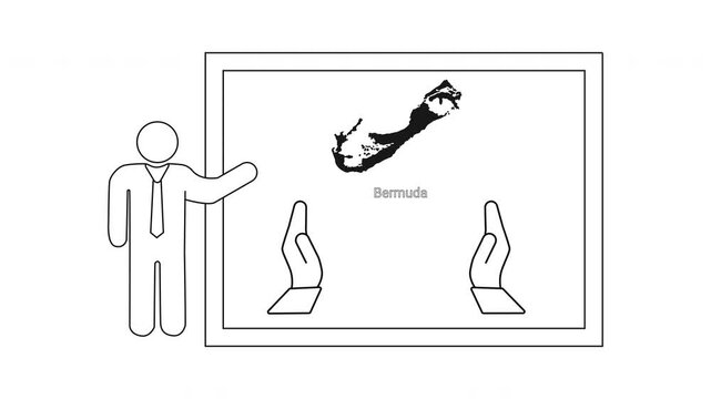 Presentation of Bermuda Map and Hand Gestures.