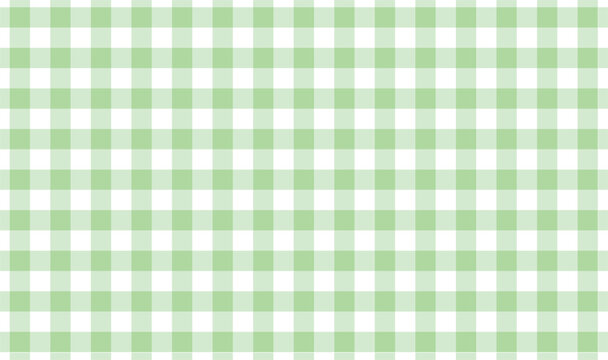Light green gingham seamless pattern background