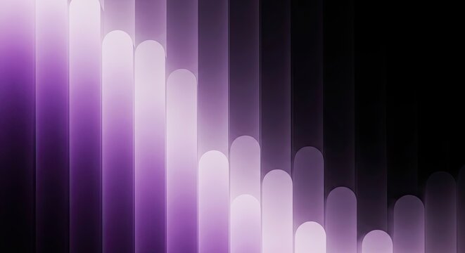 Vibrant purple gradient background with abstract vertical columns