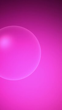 Magenta Pink Purple Glass Bubbles Motion Background, Smooth Floating Bubbles Animation Seamless Loop, 4K
