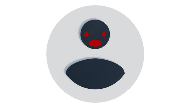 Black red portrait profile smile face eye and mouth 