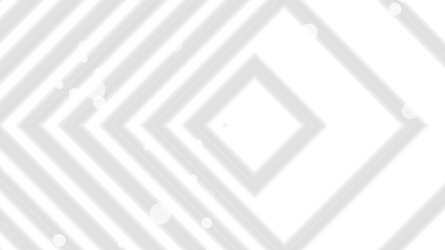 Soft concentric diamond pattern with blurred edges and scattered bokeh circles animation