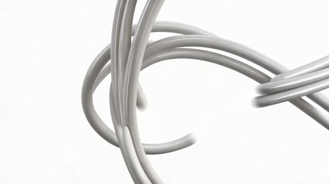 Abstract white wireframe bird in flight animation sequence