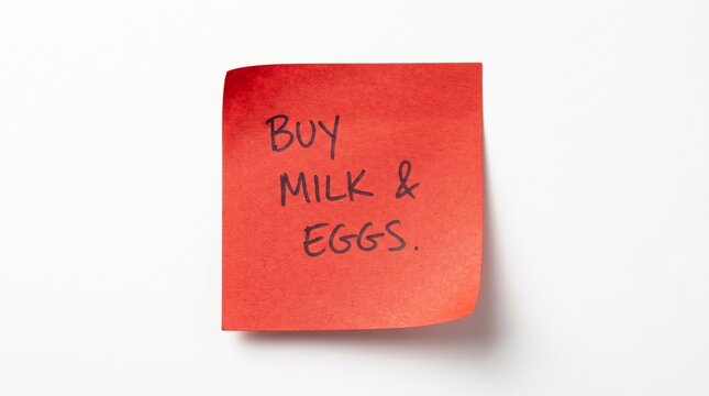 Sticky note reminder. Post it note paper. red sheets for notes isolated with clipping path on background.