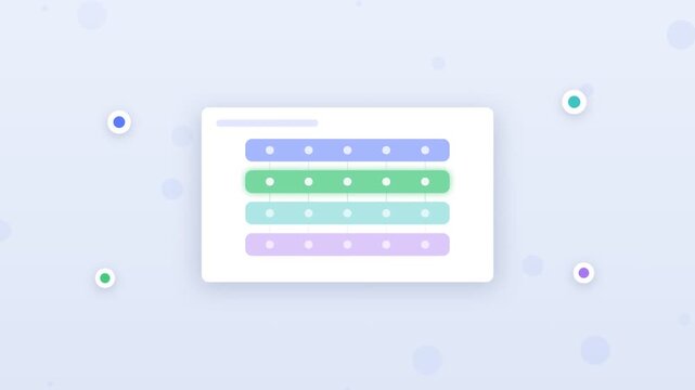 Flat design AI scanning large data tables and highlighting insights