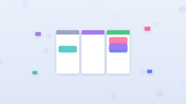 Flat design automated email sorting into labeled folders