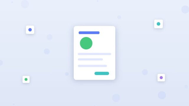 Flat design AI generating a blog layout from document placeholders
