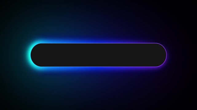 minimal dark theme Search Bar ui Animation with soft multicolor Glowing gradient, black Rounded Rectangle Animation with neon edge effect, rounded rectangle shape with copy space