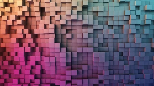 abstract pixelated motion grid animation sequence