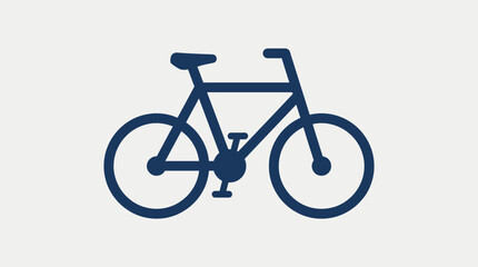 Obraz premium A simple flat vector icon of a bicycle, side view, minimalistic design.