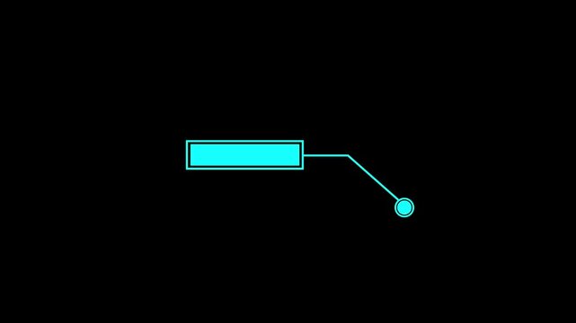 Callout boxes, animations with pointers and dots used to label or highlight information in diagrams, technical drawings, or presentations.