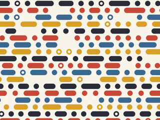 Minimal Dot Dash Pattern Modern Textile Background © iushakovsky