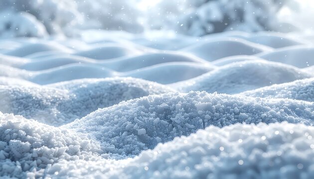 Frosty Snow Texture Background with Winter Surface