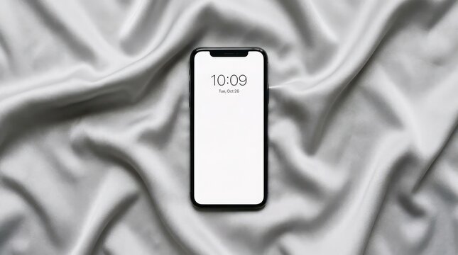 Iphone showing time on abstract background