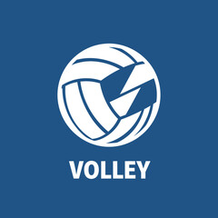 Fototapeta premium Dynamic Volleyball Logo Graphic Icon Symbol Vector Sport Popular