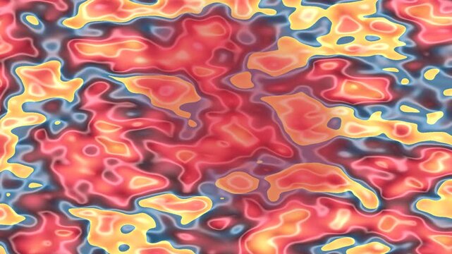 Abstract fluid pattern with vibrant colors and wavy shapes
