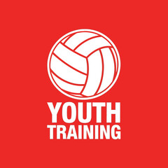 Fototapeta premium Energetic Volleyball Youth Training Logo Emblem