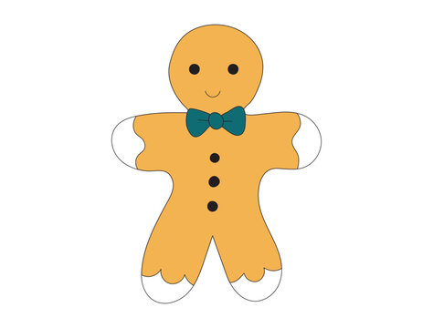 Gingerbread Man Vector Illustration