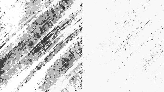 Distressed grunge texture with scattered brushstrokes a black and white vector illustration abrasive