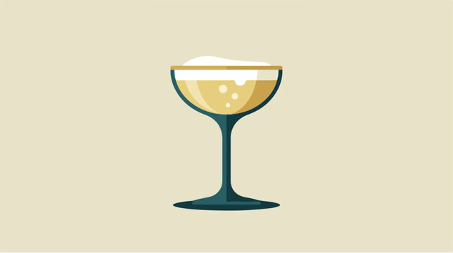 Vintage champagne glass with roaring 1920s design